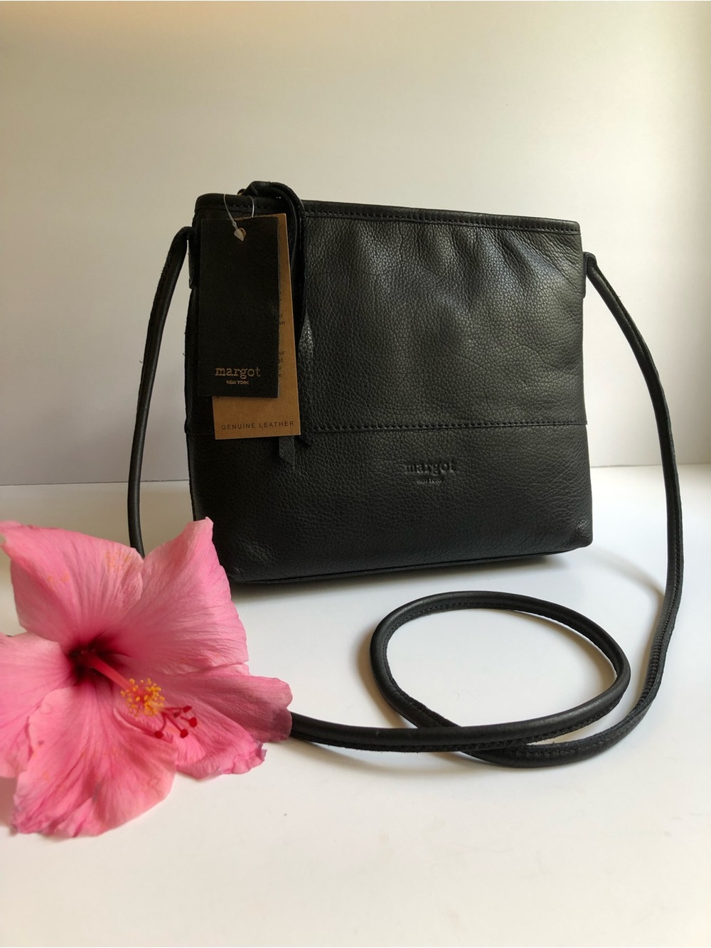 Margot NY Black Leather luxury shoulder bag